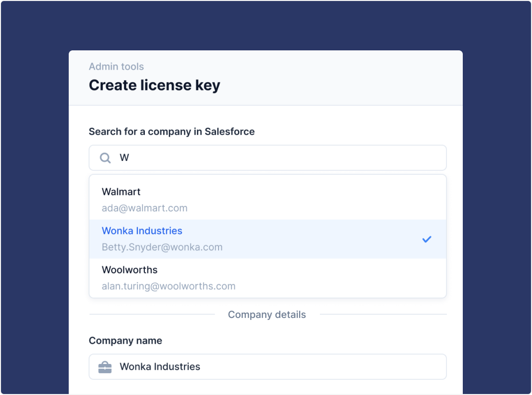 License keys License keys